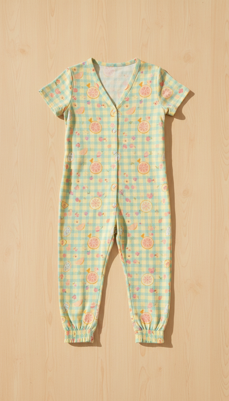 Porch Picnic one-piece pajama set